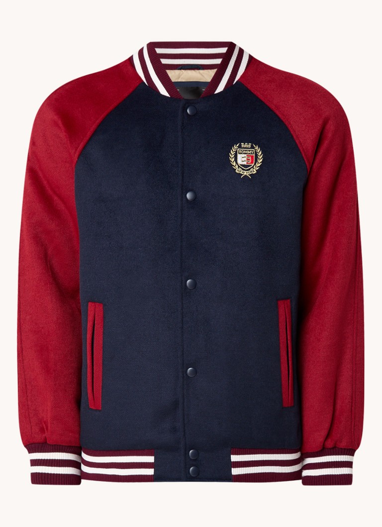 Μπουφάν μπέιζμπολ Tommy Hilfiger Wool Blend με πλαϊνές τσέπες