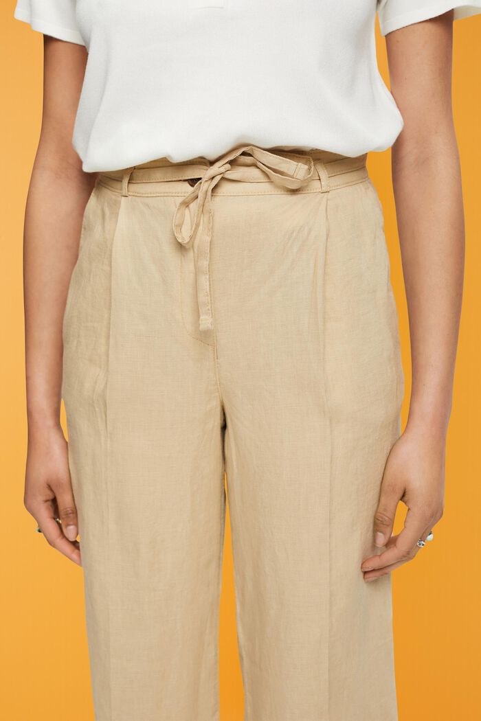 Leinenhose mit weitem Bein