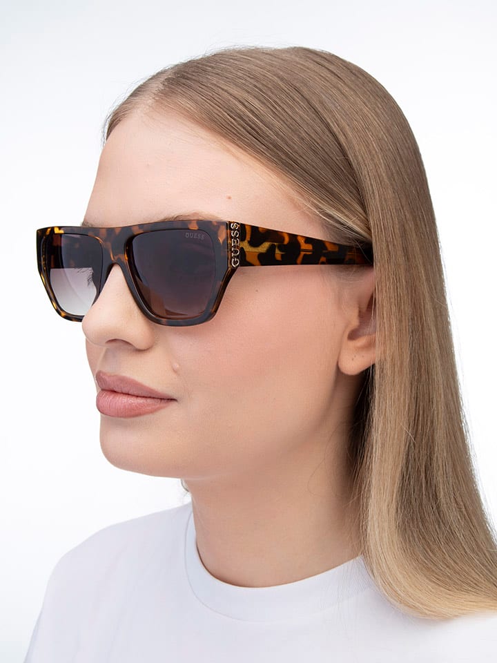 Guess Damen-Sonnenbrille in Braun günstig kaufen 57