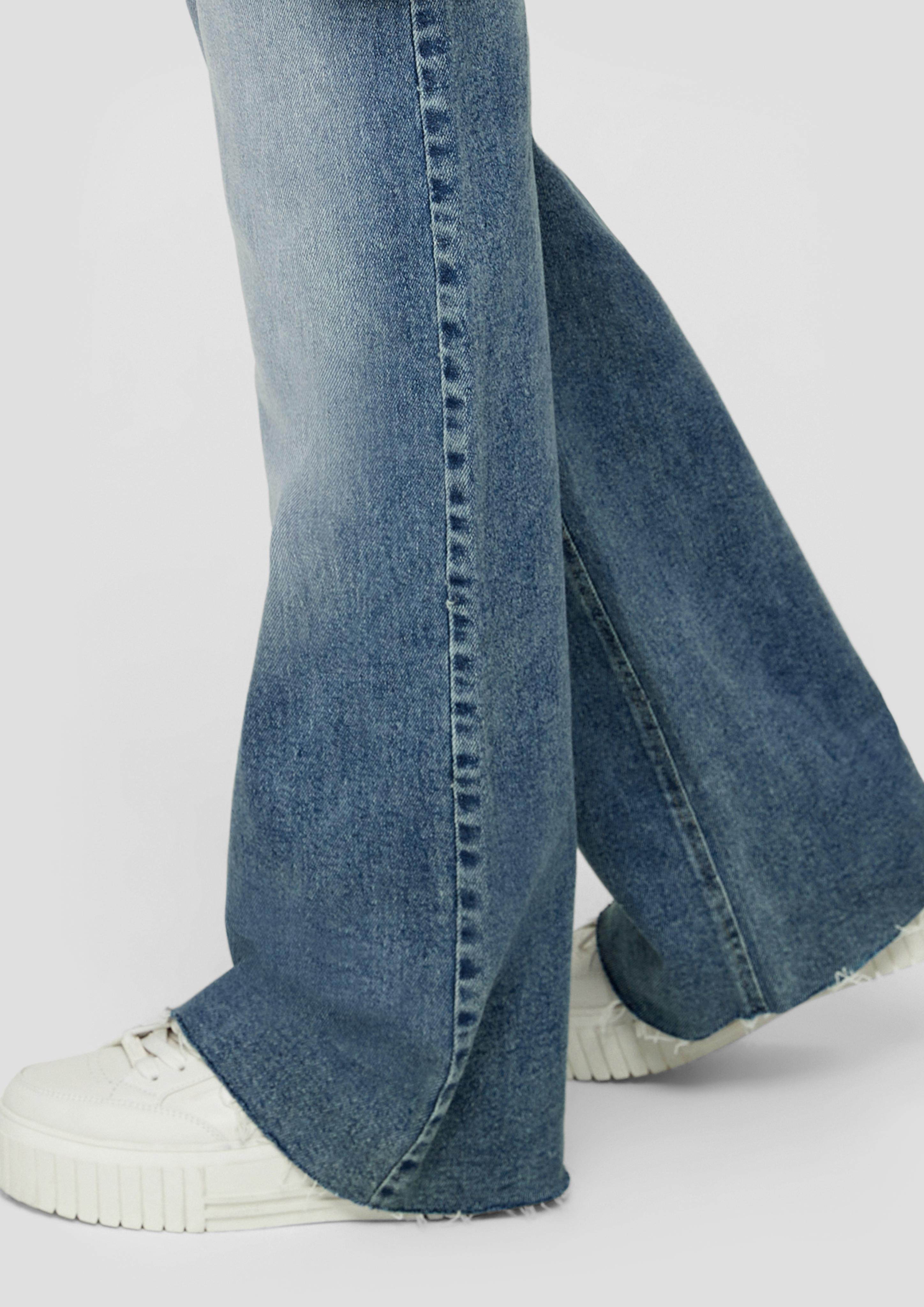 Jeans / Regular Fit / Super High Rise / Wide Leg / asymmetrischem Bund  2133545-54Z4