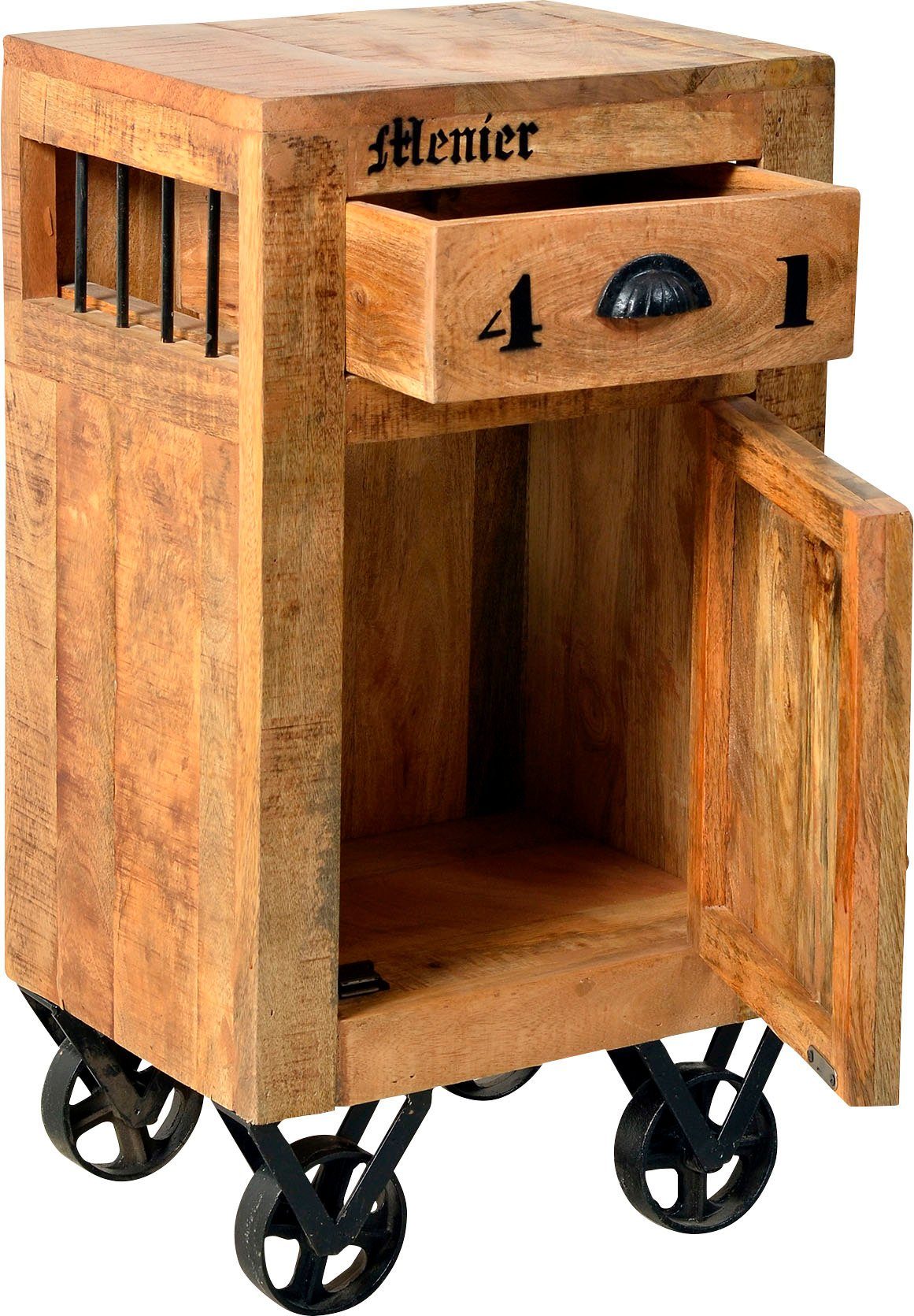 SIT Kommode Rustic, mit schwarzem Aufdruck im Industrial-Stil