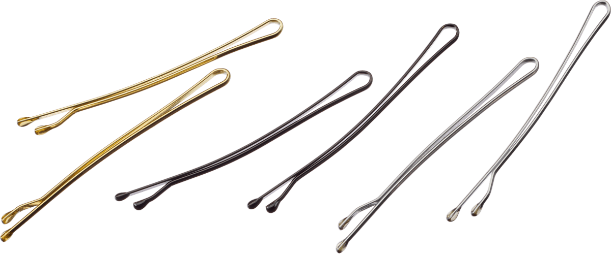 Haarschieber schwarz, silber- & goldfarben, 24 St