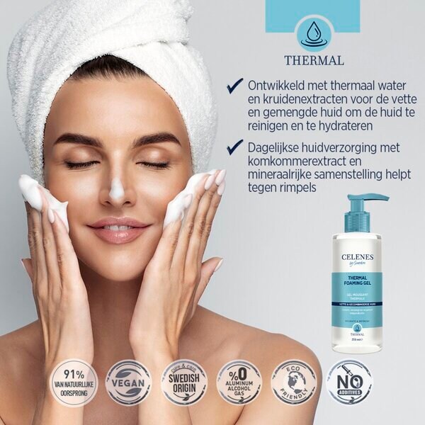Celenes By Sweden Gel Espumante Térmico 250ml - Pele oleosa e mista