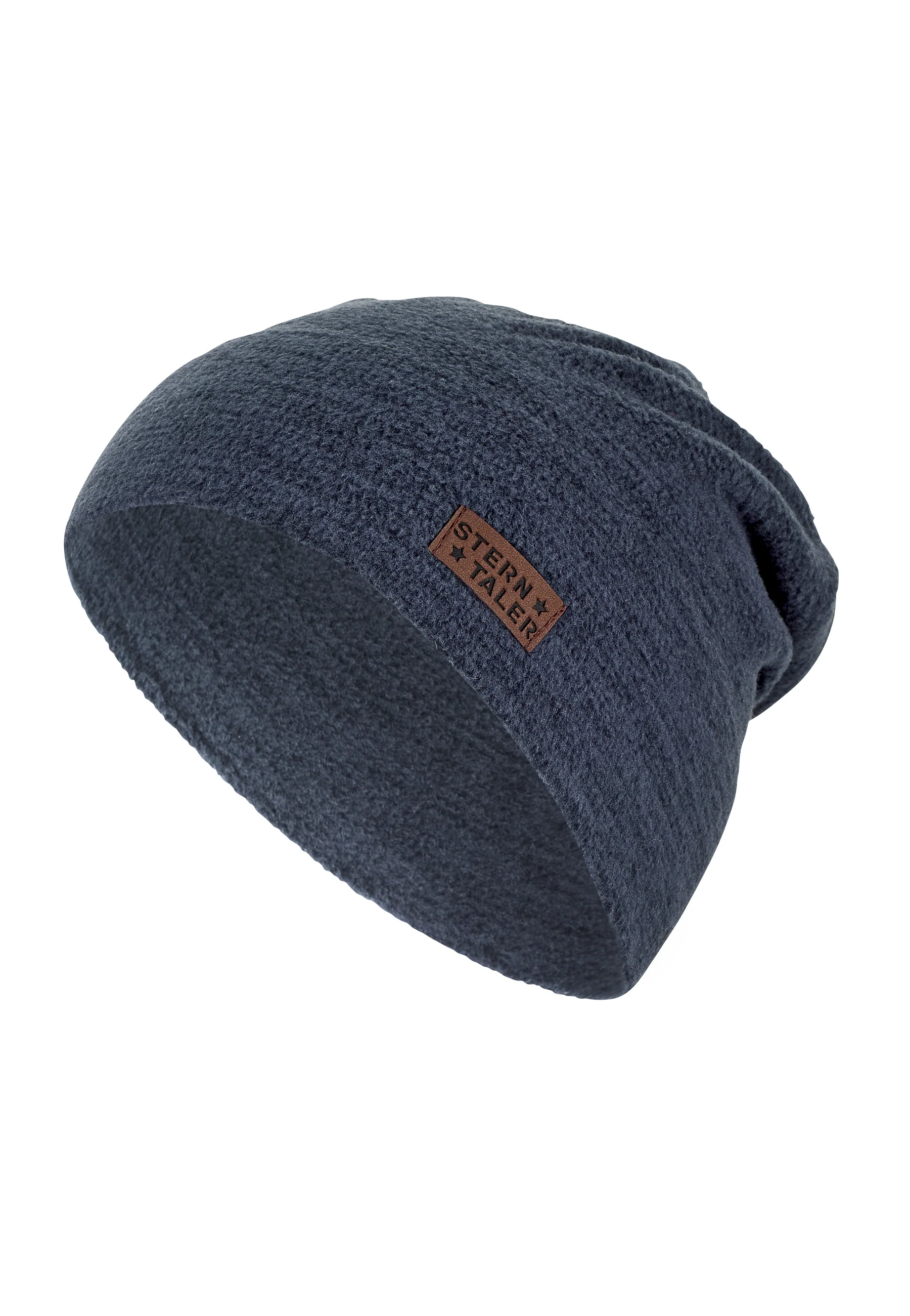Slouch-Beanie aus Microfleece melange (recycelt)
