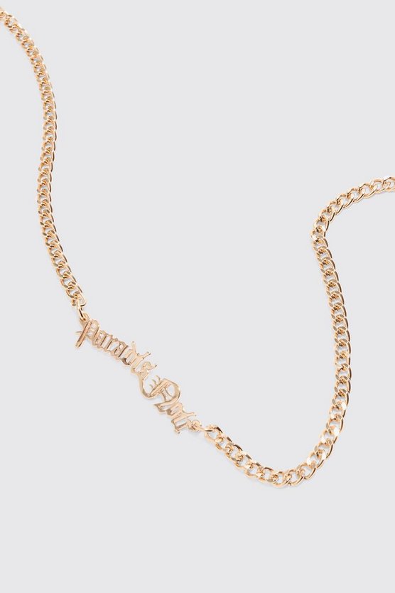 Paradise Noir Slogan Necklace