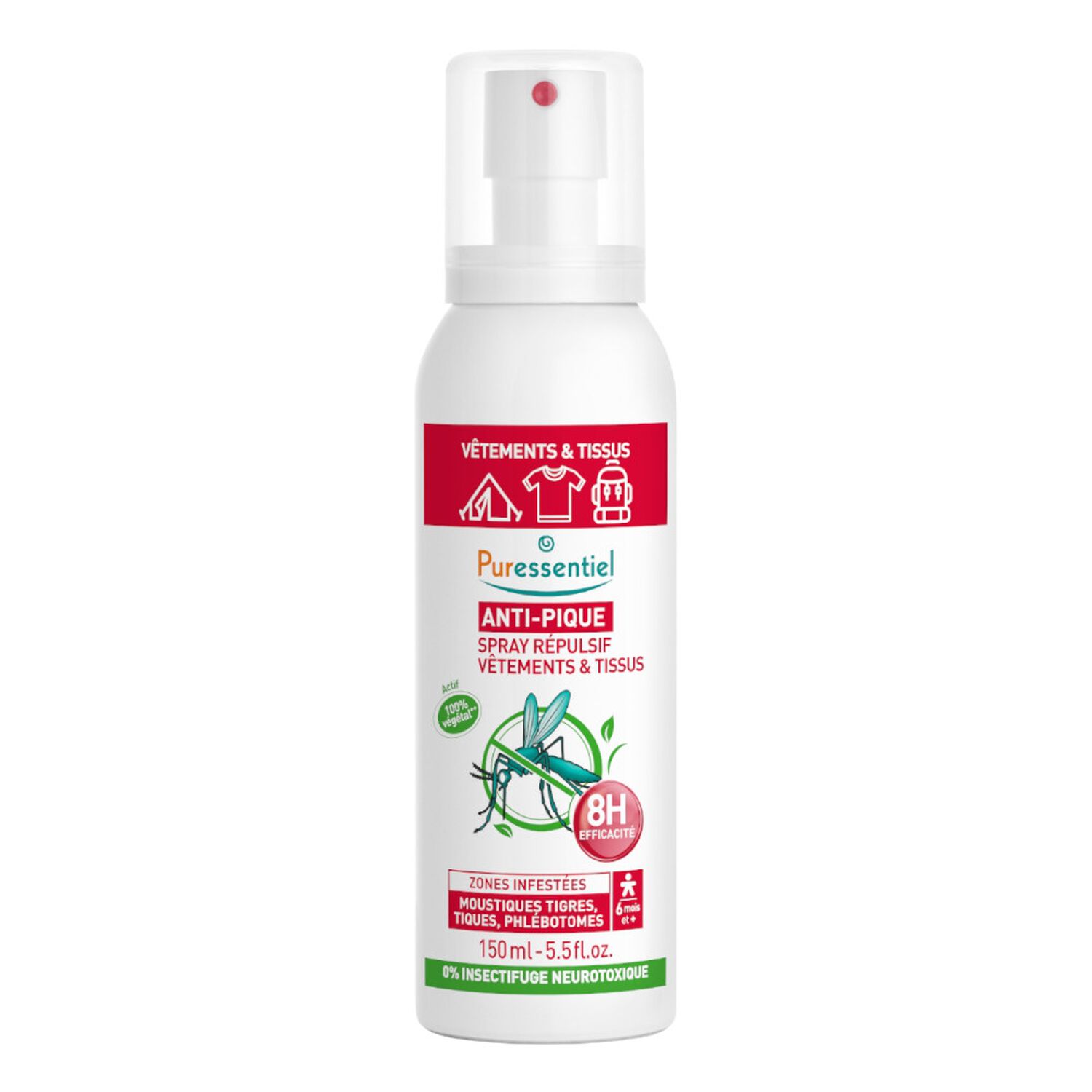Puressentiel Anti-Pique Spray Vêtements et Tissus 150 ml