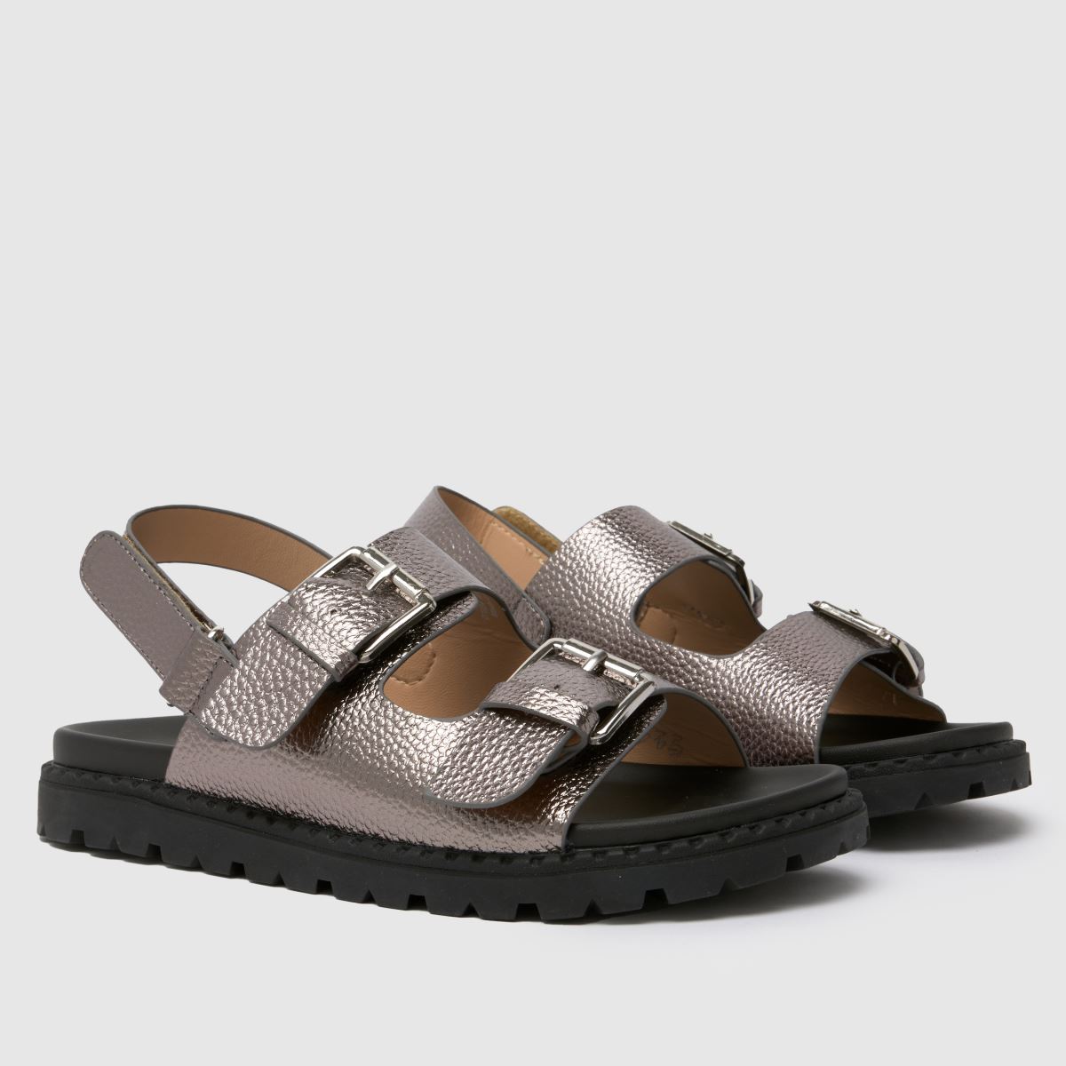 Schuh ezüst Tyra vastag talpbetétes lányka ifjúsági szandál