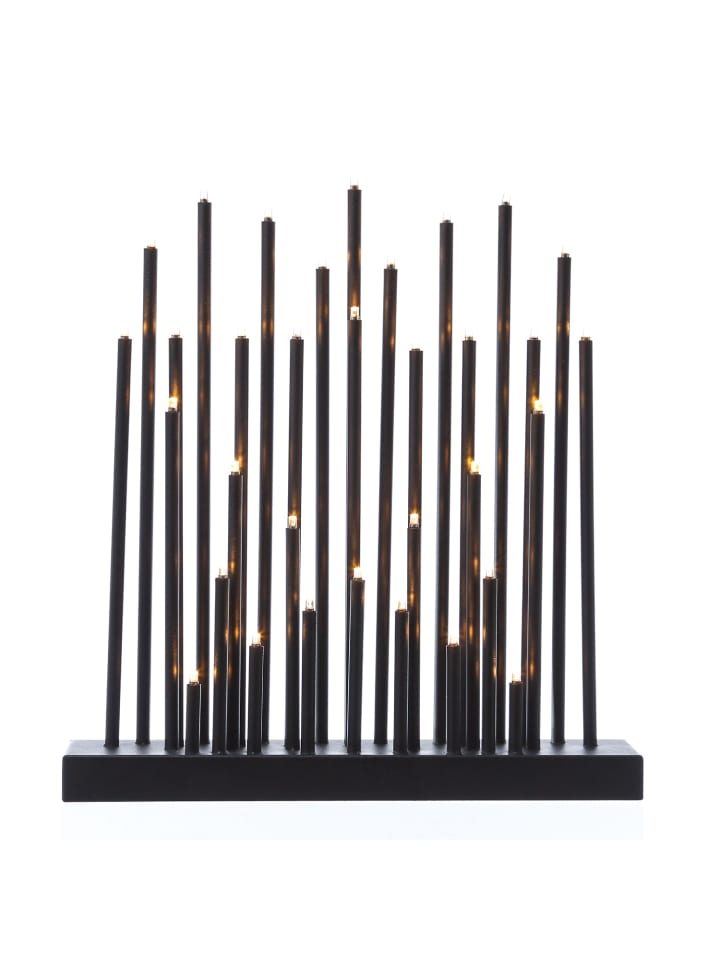 MARELIDA LED Fensterleuchter Herz Stern wählbares Leuchtmotiv H: 35cm in schwarz günstig kaufen onesize