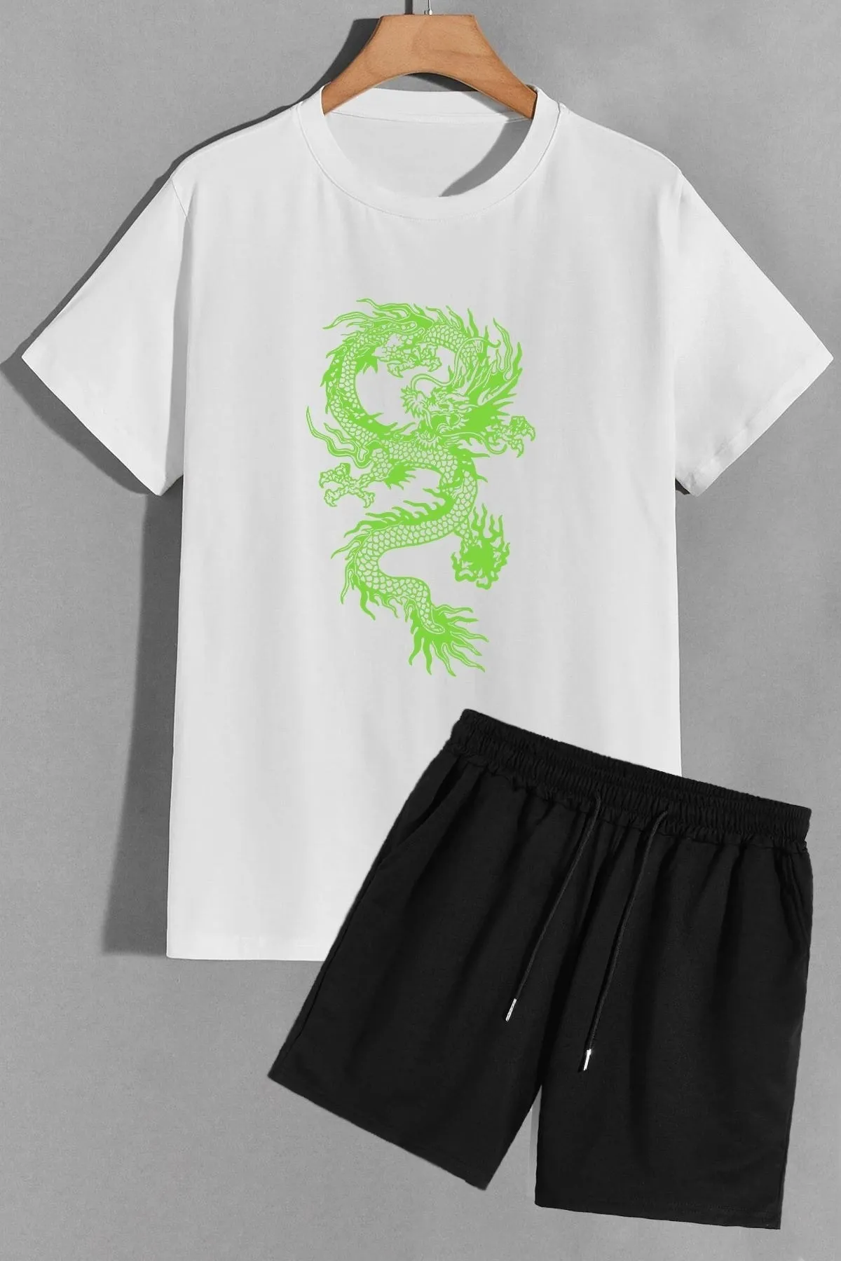 trendypassion  Dragon Shorts T-Shirt-Trainingsanzug-Set