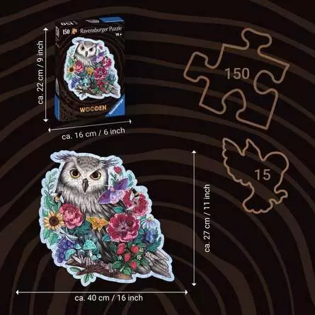 Puzzle 150 Teile - Geheimnisvolle Eule