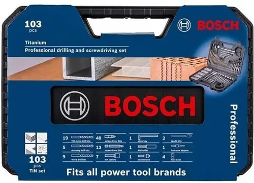 Bosch plavi pribor 2608594070 Set svrdla i bitova, 103 dijela