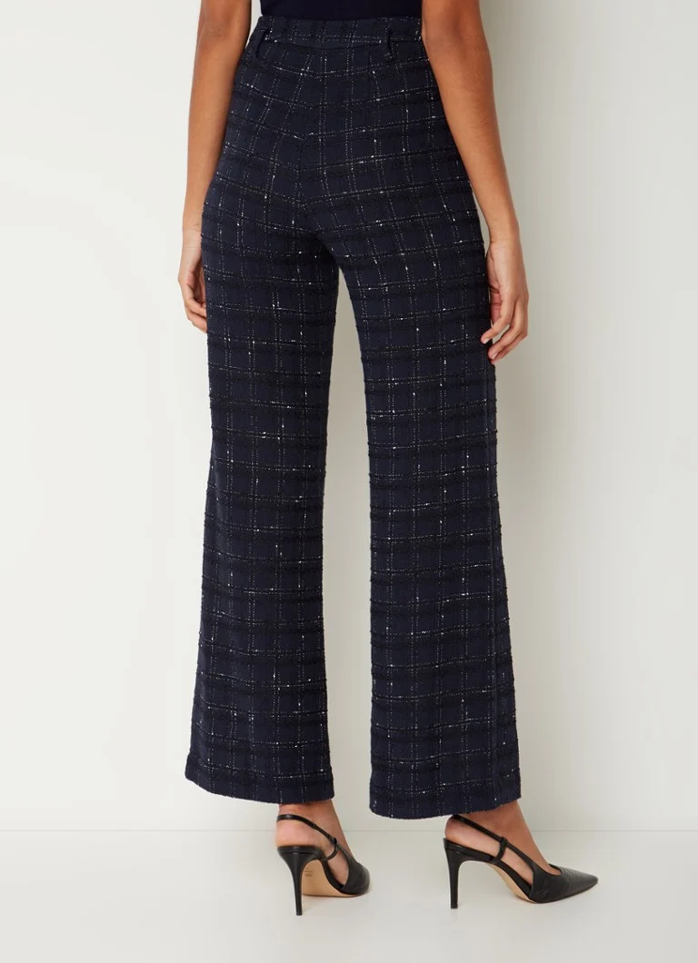 Calça cropped de cintura alta e corte reto Gerard Darel Cheraze com efeito tweed.