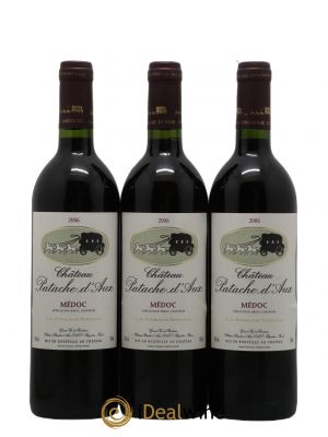 Château Patache d'Aux Cru Bourgeois  2006 - Lot de 3 Bouteilles