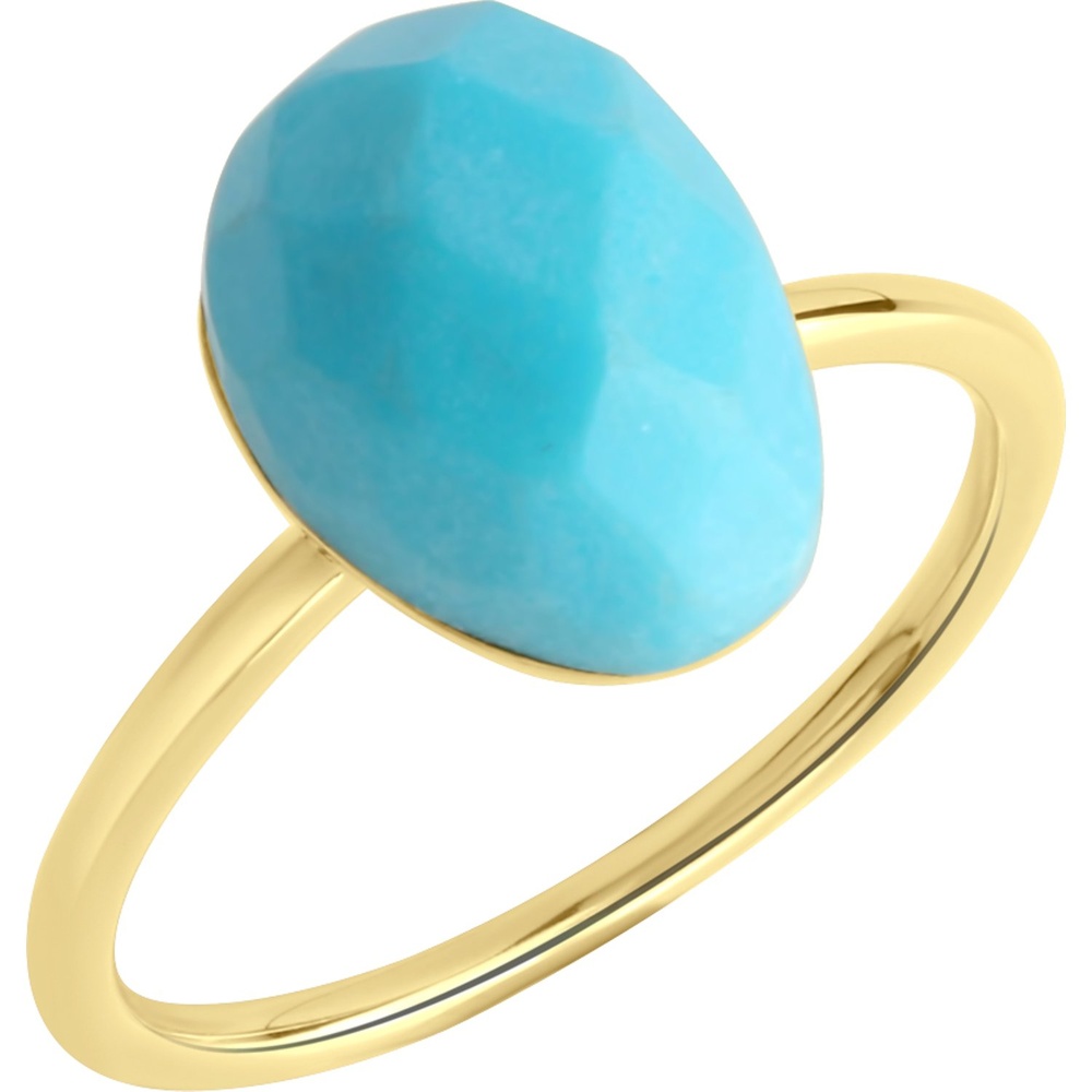 Jamelli Bague pour femme 925 Argent or jaune Bague
