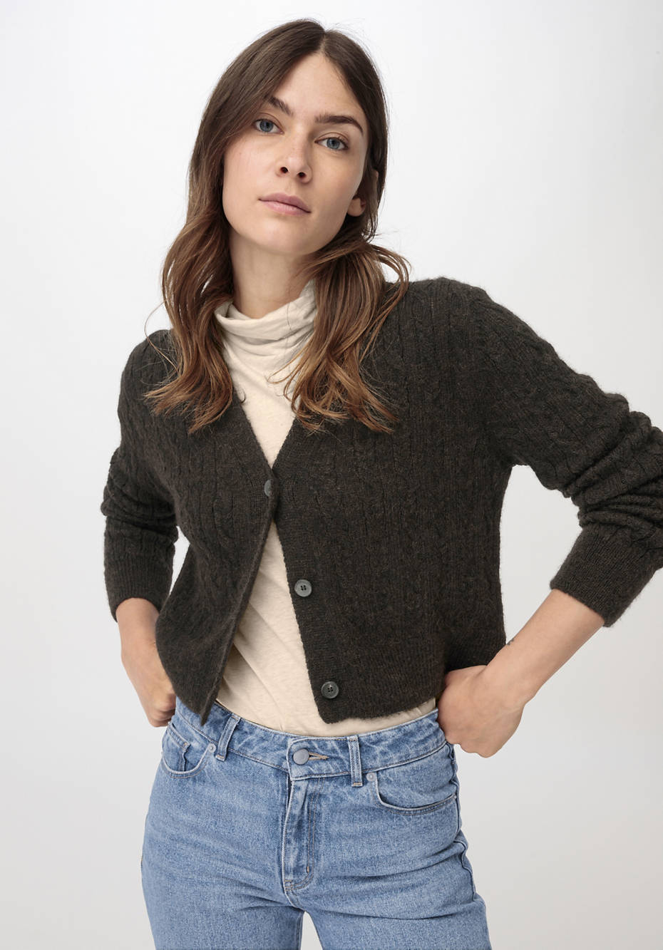 Strickjacke aus reinem Baby-Alpaka