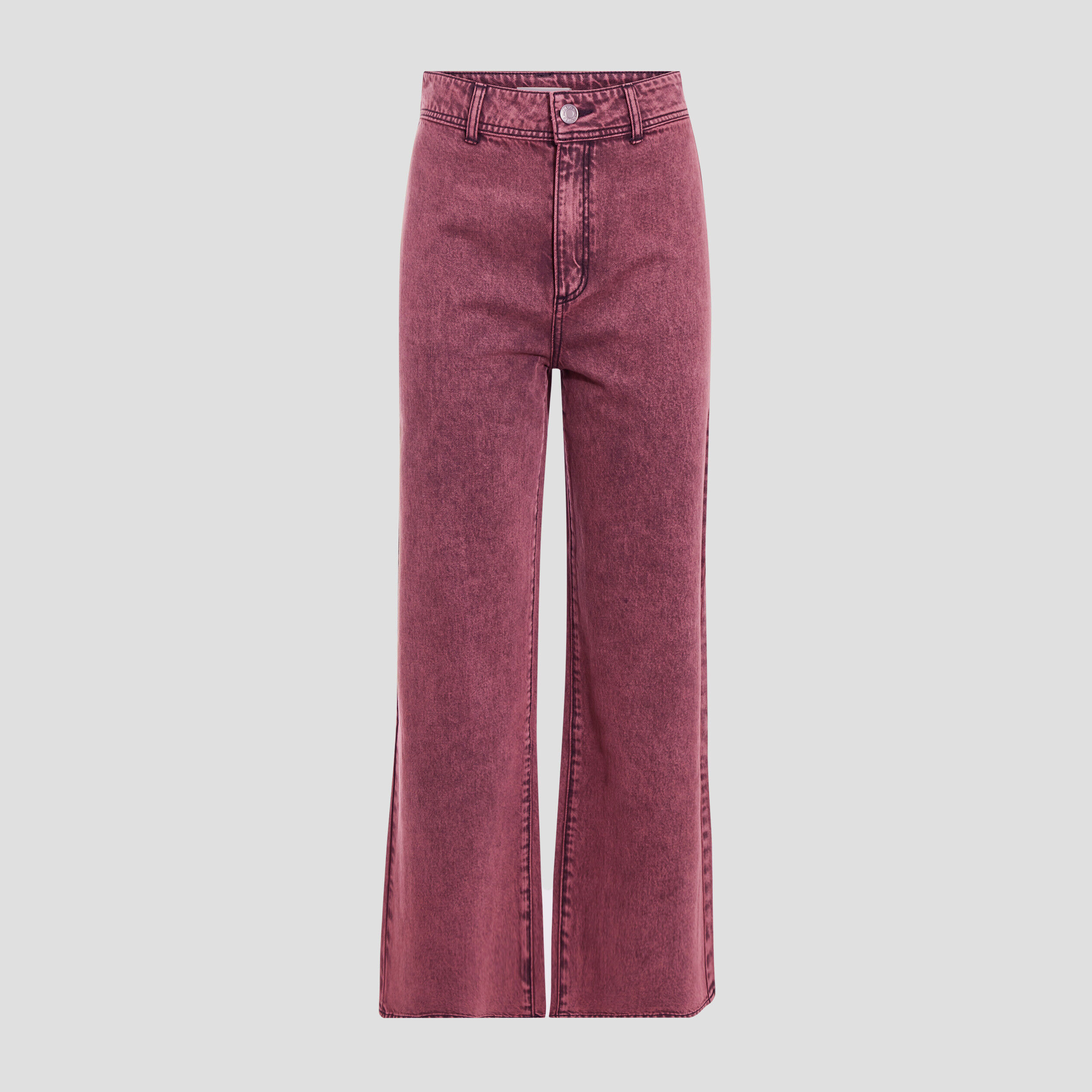 Jeans wide leg bordeaux femme | Cache Cache