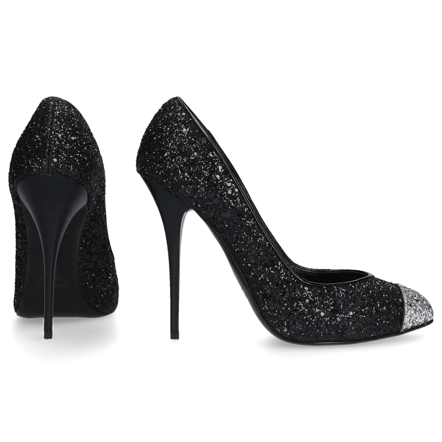 Giuseppe Zanotti - Pumps Zadina 105 Leder Glitter schwarz - schwarz