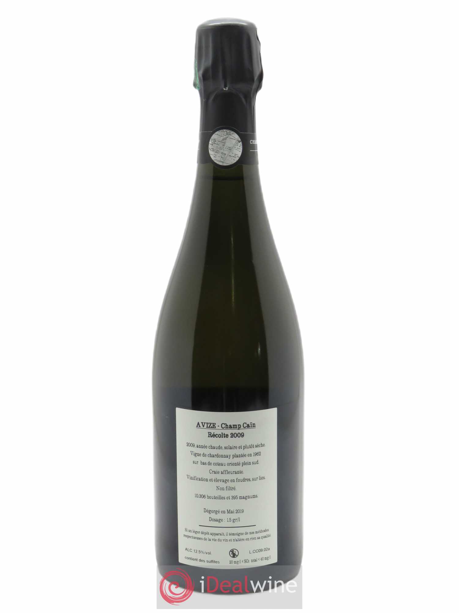 Avize Champ Caïn Extra Brut Jacquesson  2009 - Lot de 1 Bouteille