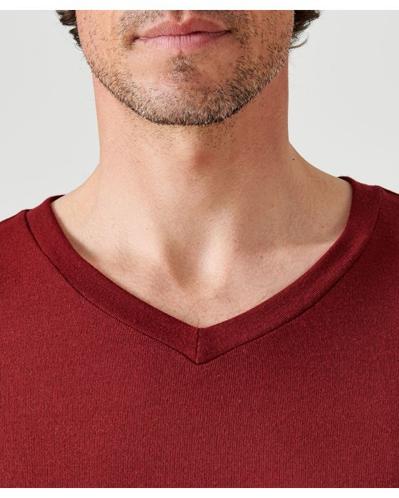 T-shirt col V fine côte Thermolactyl Sensitive, manches longues