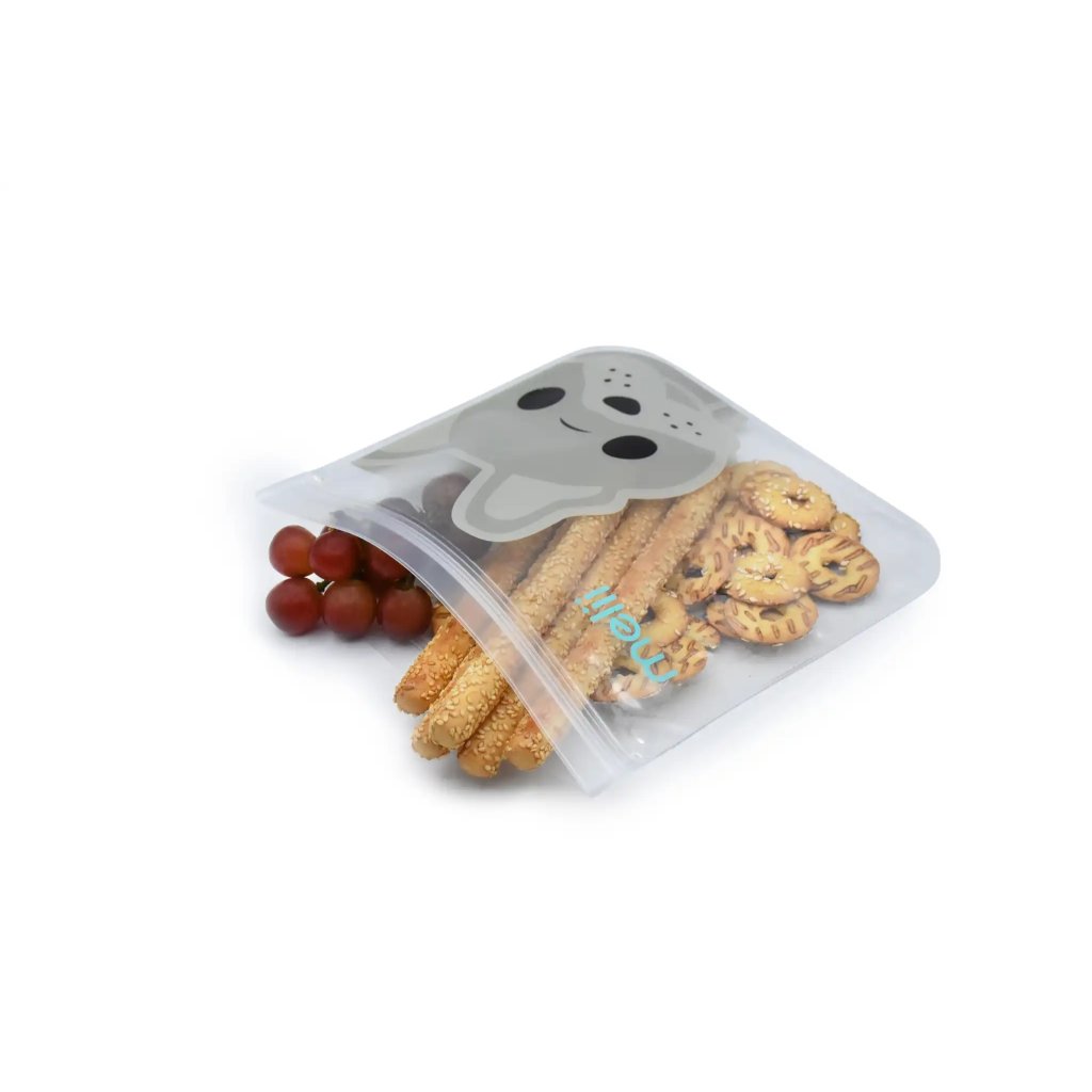 Melii wiederverwendbare Snackbeutel – Bulldogge, Hai
