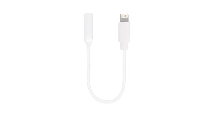 Vivanco Adapter Cable, Lightning Stecker auf 3,5mm Audio Buchse, 10cm