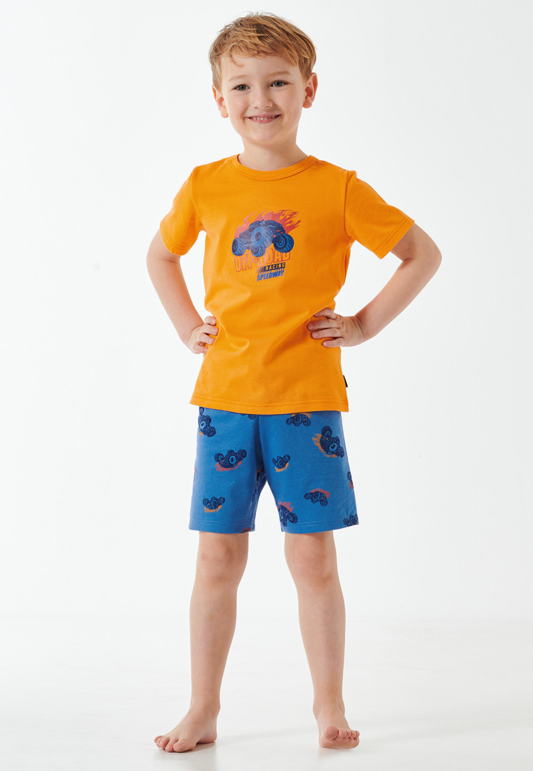 Schlafanzug kurz Monstertruck orange - Boys World