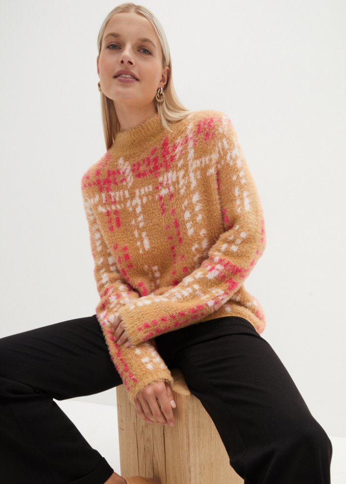 Pullover mit Stehkragen