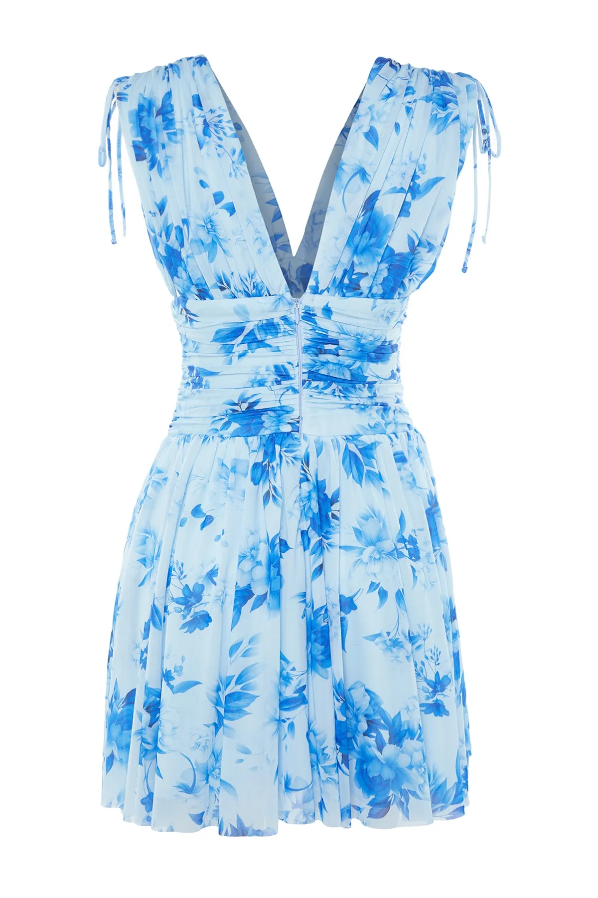 Trendyol Collection  Mehrfarbiges, floral gemustertes, elegantes Abendkleid TPRSS23EL00208