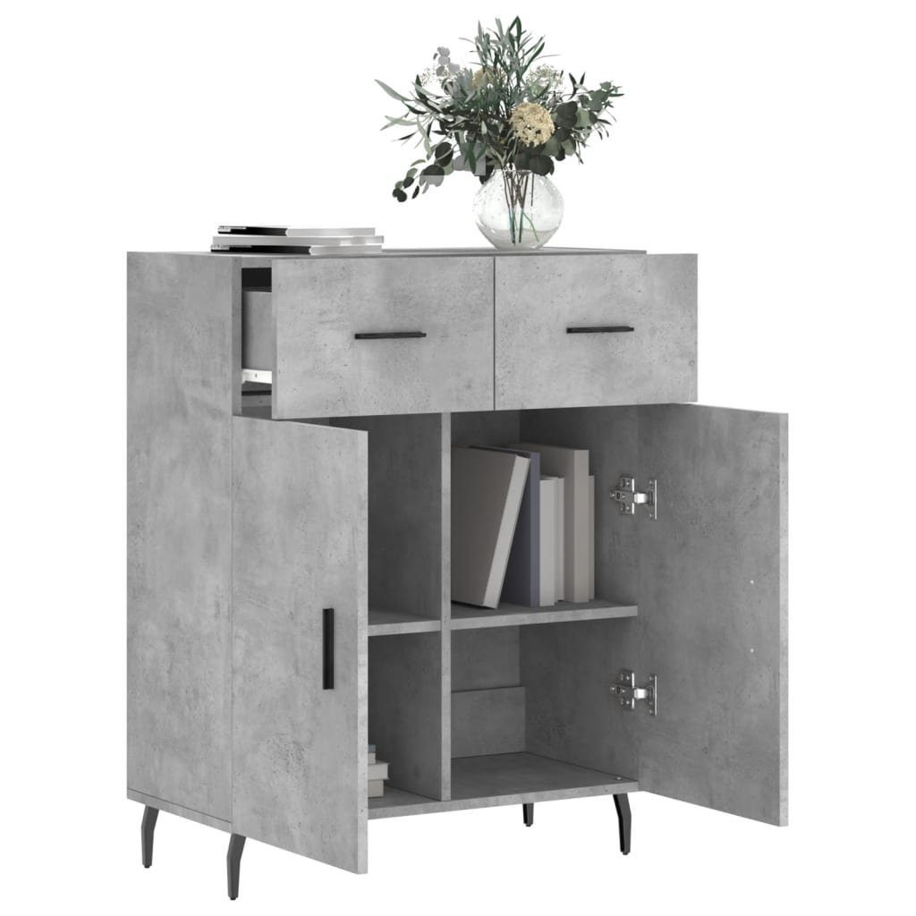 vidaXL Sideboard Sideboard Betongrau 69,5x34x90 cm Holzwerkstoff (1 St)