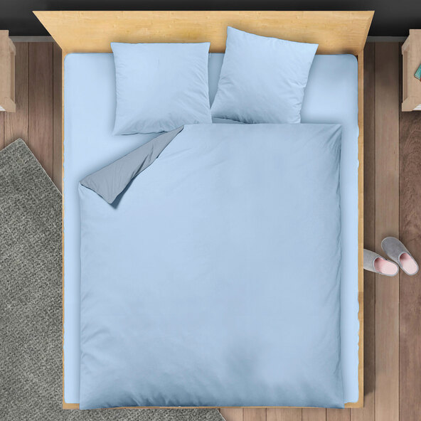 Bettwäsche Luxus Satin, 200 x 220 cm, blau