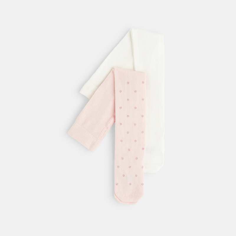 Collants chauds (lot de 2) roses bébé fille