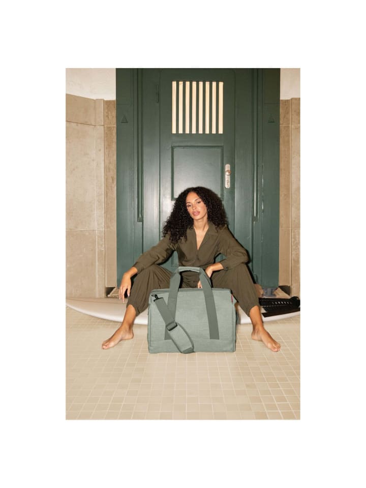 Reisenthel travelling allrounder L - Reisetasche 48 cm (glossy dots black) in twist sage günstig kaufen onesize