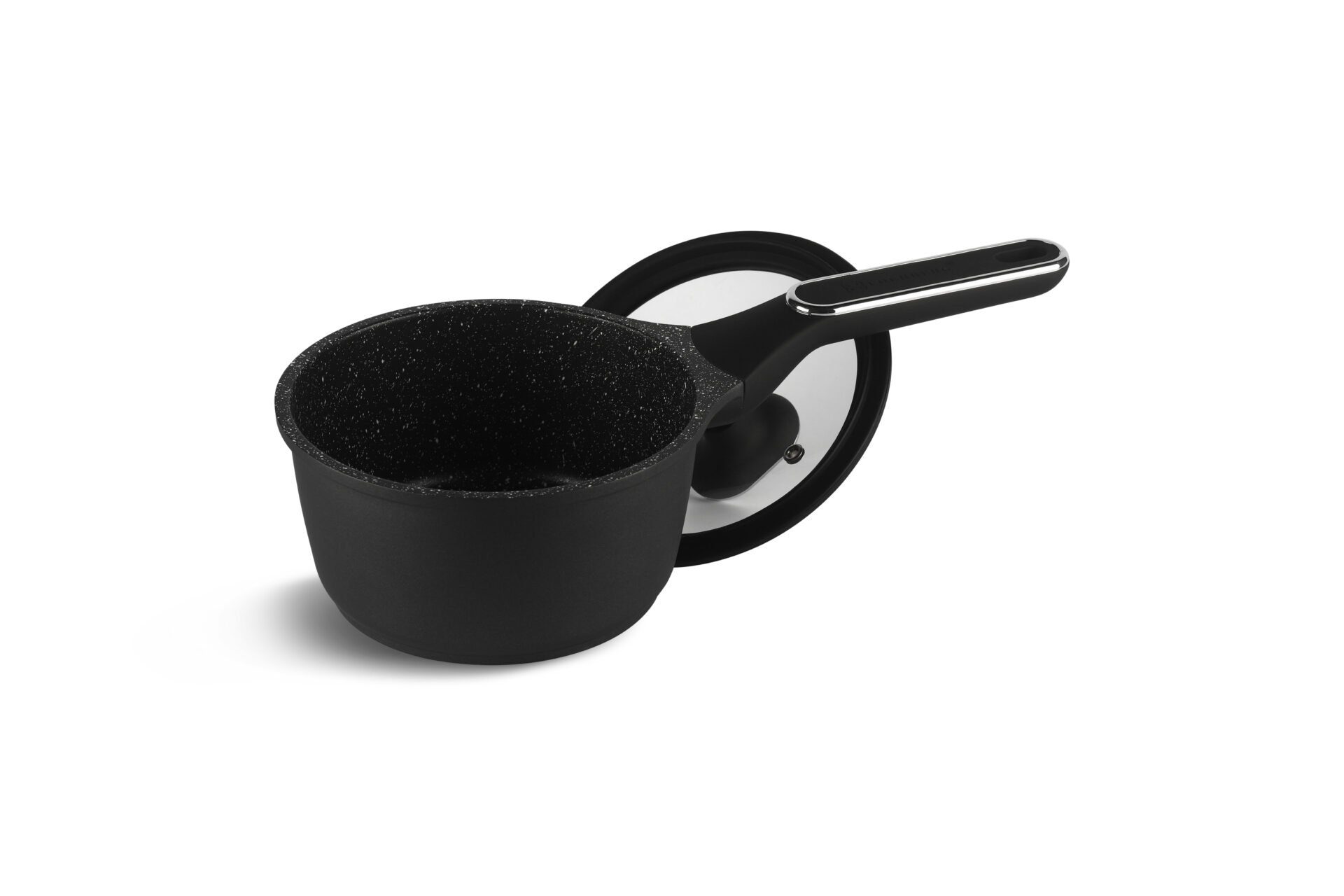 Edenberg Topf-Set 10 tlg Schwarzes Topfset, Matt, Pfanne, Kasserollen, Glasdeckel, Aluminium, Keramik (10 tlg, 10-tlg., Zeitloses Design des Topfsets. Eine ideale Geschenkidee)