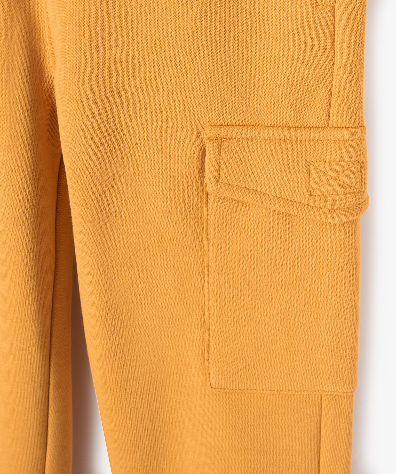 Pantalon de jogging molletonné avec poches à rabat Garçon marine | GEMO