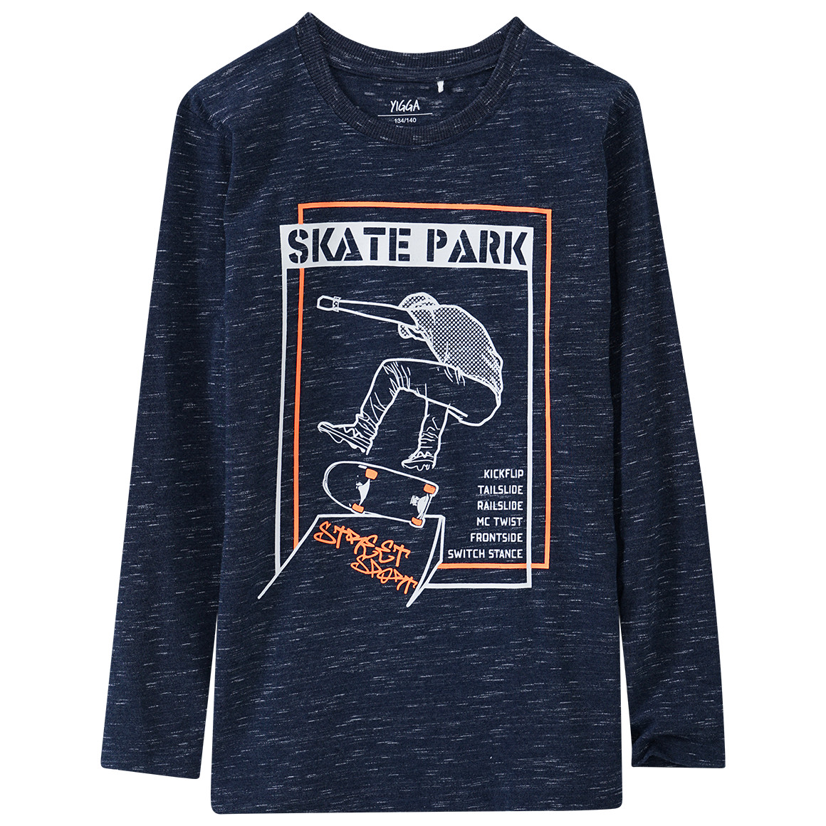 Jungen Langarmshirt mit Skater-Print