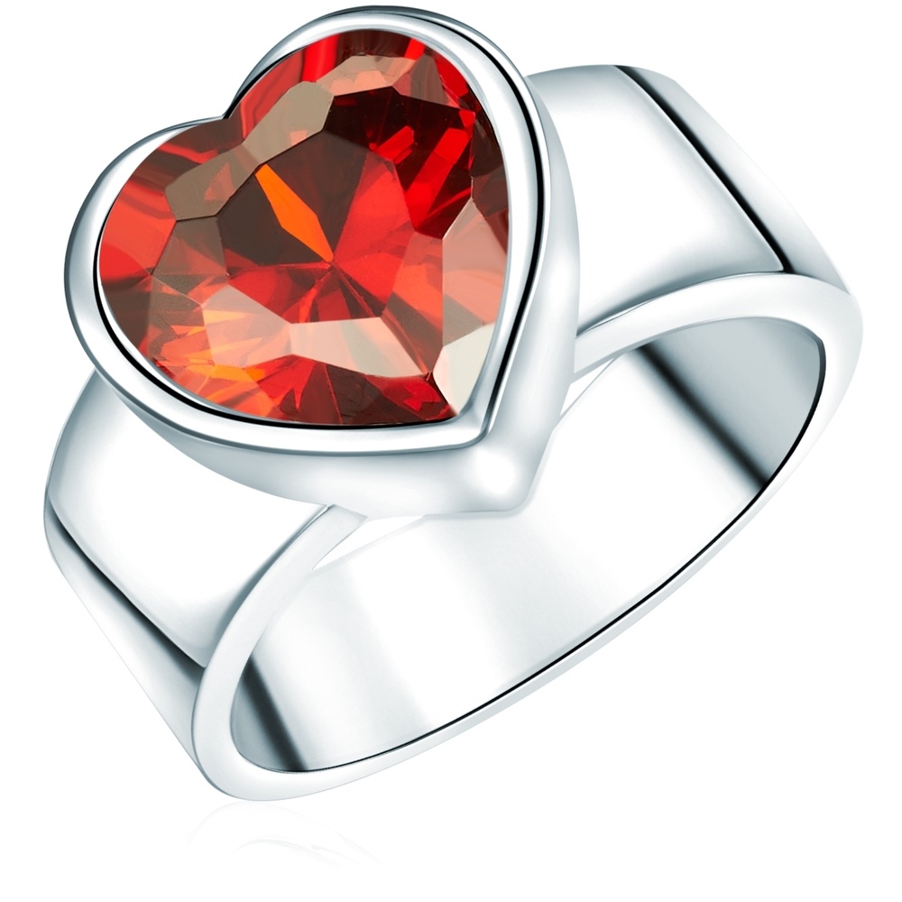 Rafaela Donata Bague en argent Coeur Argent sterling Oxyde de zirconium (CZ) en Argent Bague