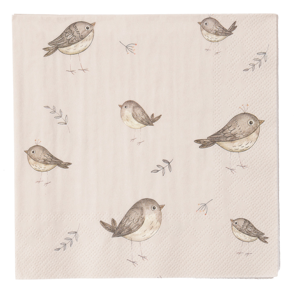 20 Servietten mit Vogel-Motiv