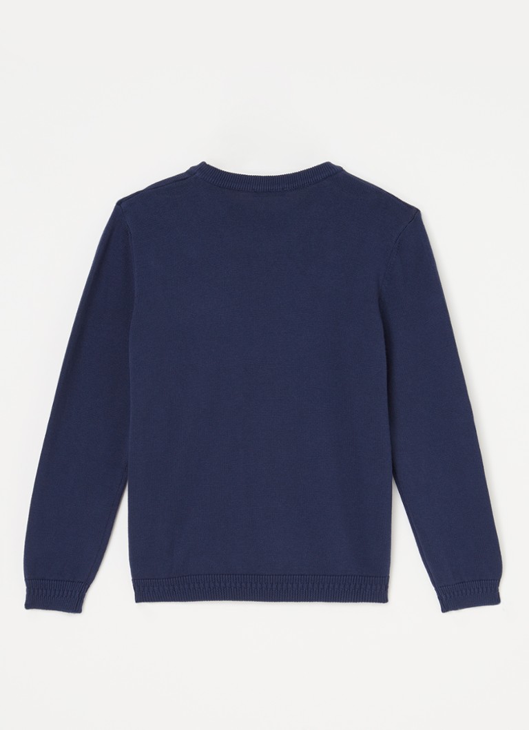 Suéter Benetton de malha fina com bordado do logotipo.