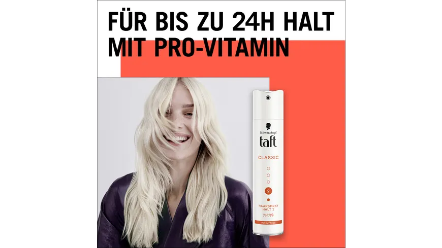 TAFT Haarspray Classic Halt & Pflege 250 ml Haltegrad 2 - leichter Halt 250 ml