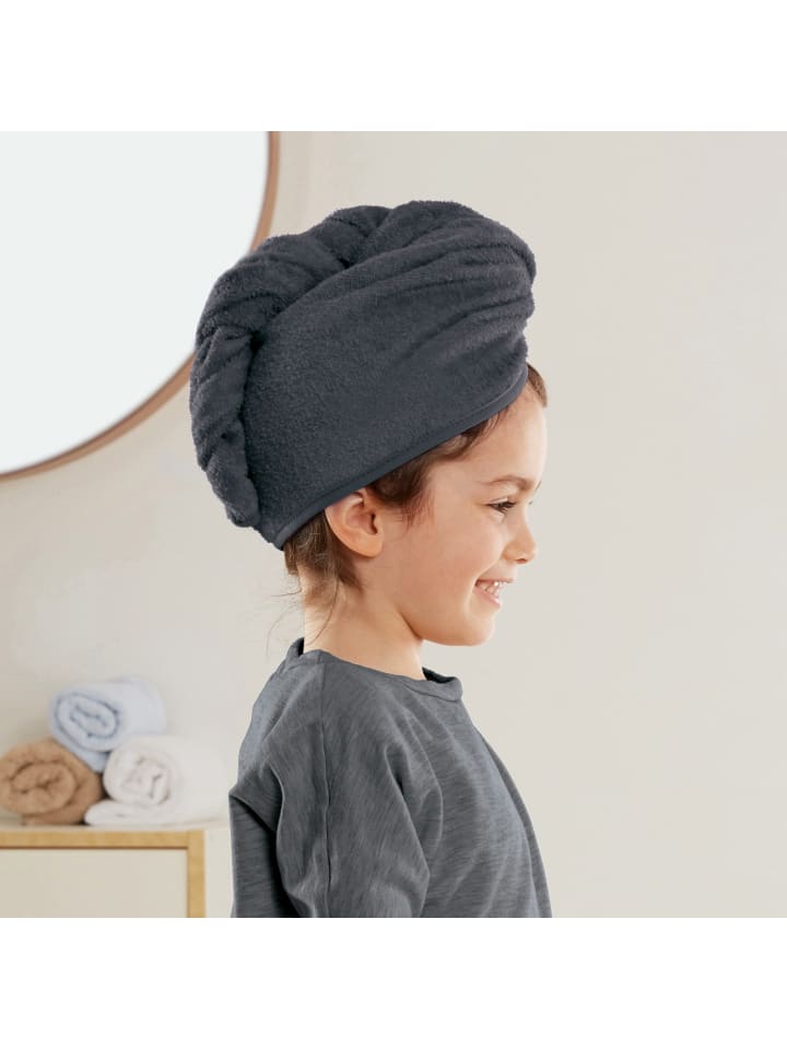 Erwin Müller Frottier Turban 2er-Pack in anthrazit günstig kaufen onesize