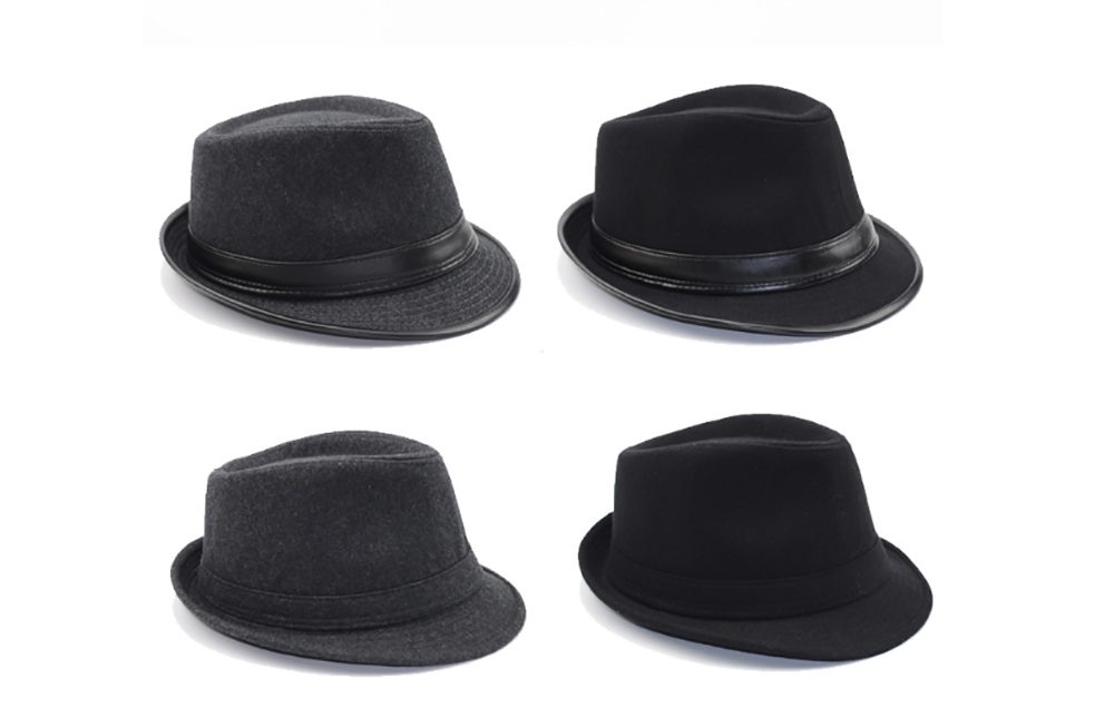 HutWorld Filzhut Fedora-Hut Mode Filz (für Mann und Frau, Stylischer Reisehut) breiter Krempe Vintage Style Dress Hut