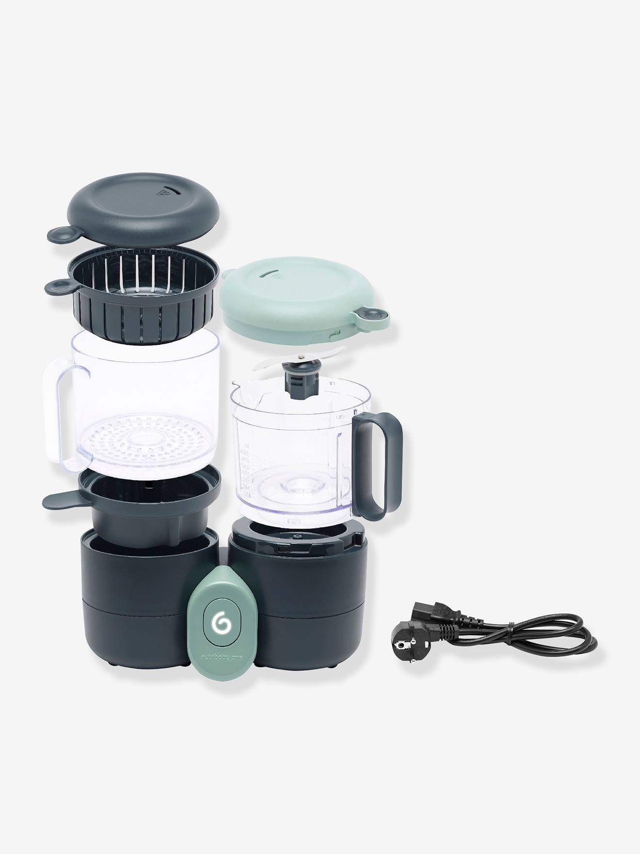 Robot multifonction préparateur culinaire cuiseur et mixeur BABYMOOV Nutribaby One noir/gris