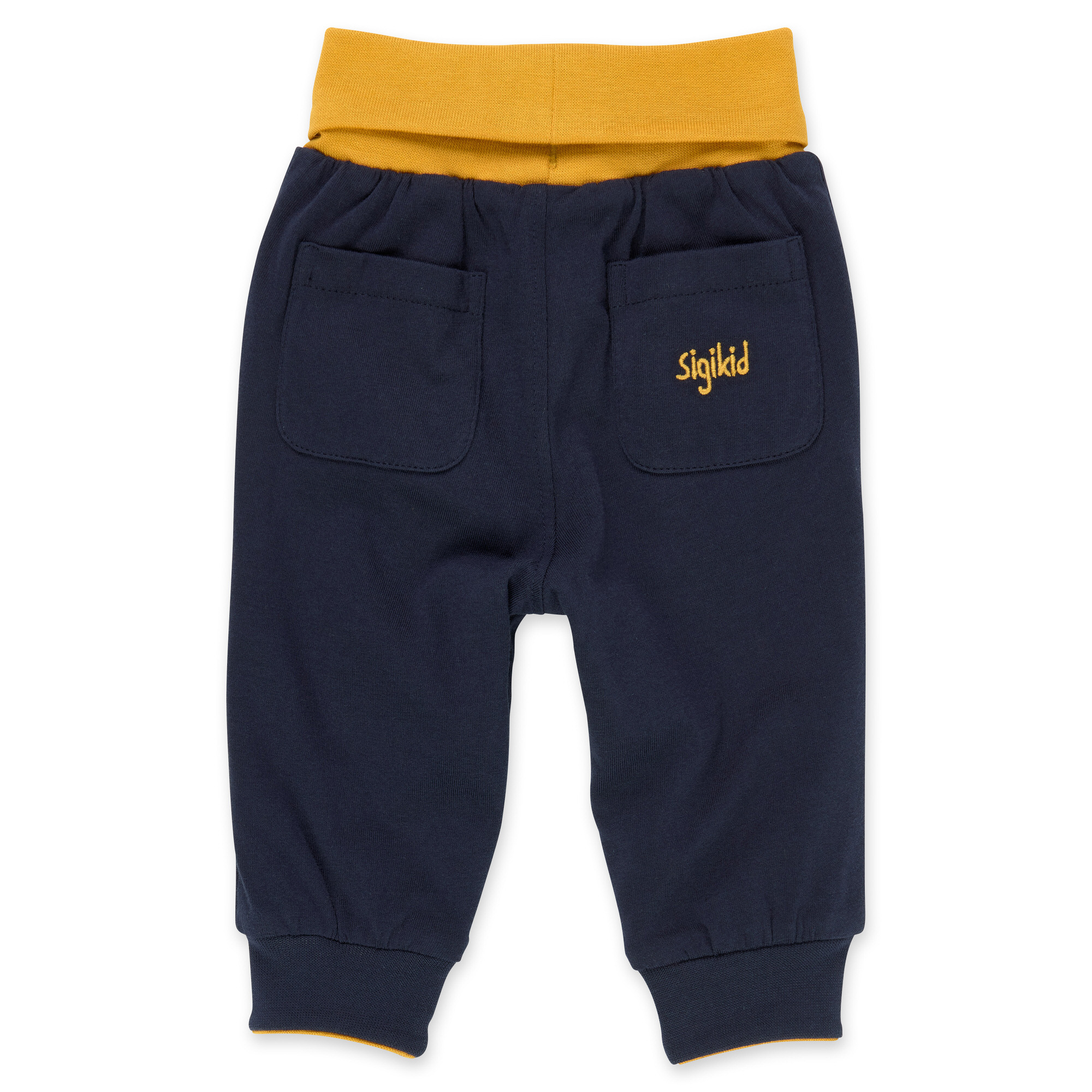 Baby Wendehose, gelb mit Blumen oder dunkelblau