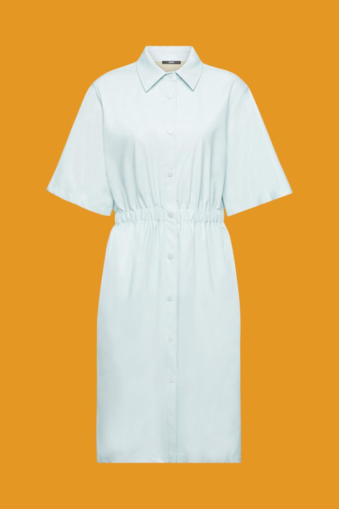 Hemdblusenkleid in Lederoptik