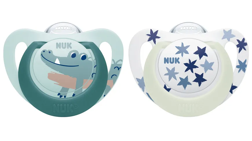 NUK Schnuller Star Day & Night Silikon 6-18 Monate