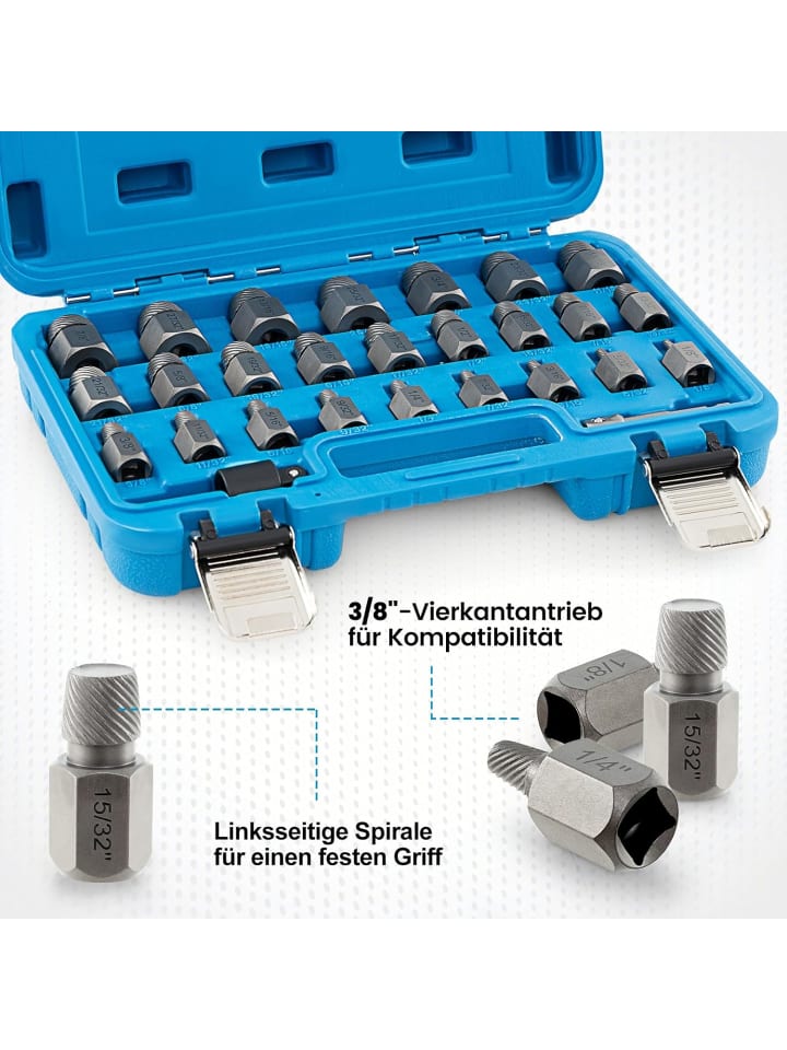COSTWAY 27 tlg. Set Schraubenausdreher Set in Blau günstig kaufen onesize