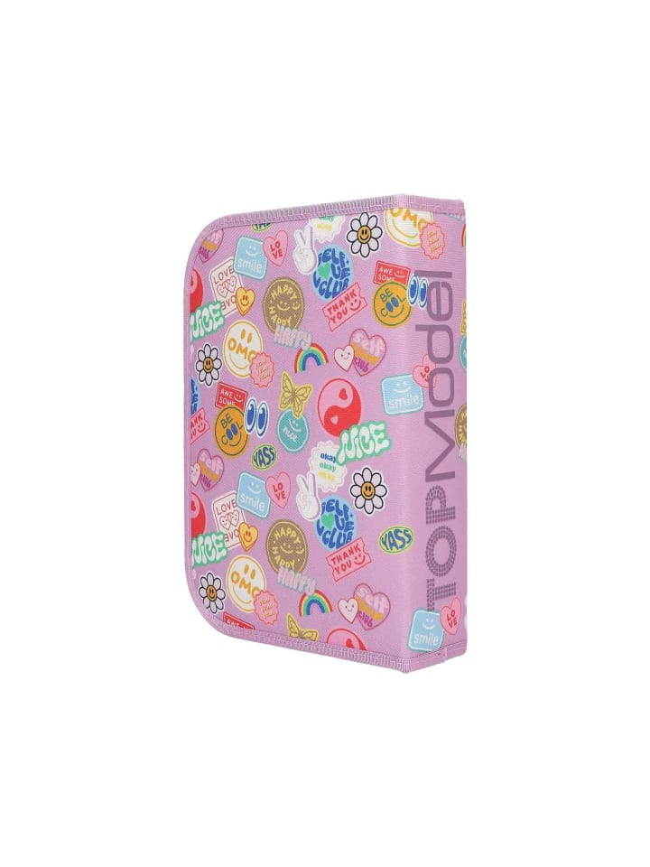 Depesche Deluxe Federtasche GIRL POWER inkl. Stifte TOPModel 5 x 15,5 x 22 cm in violett günstig kaufen onesize