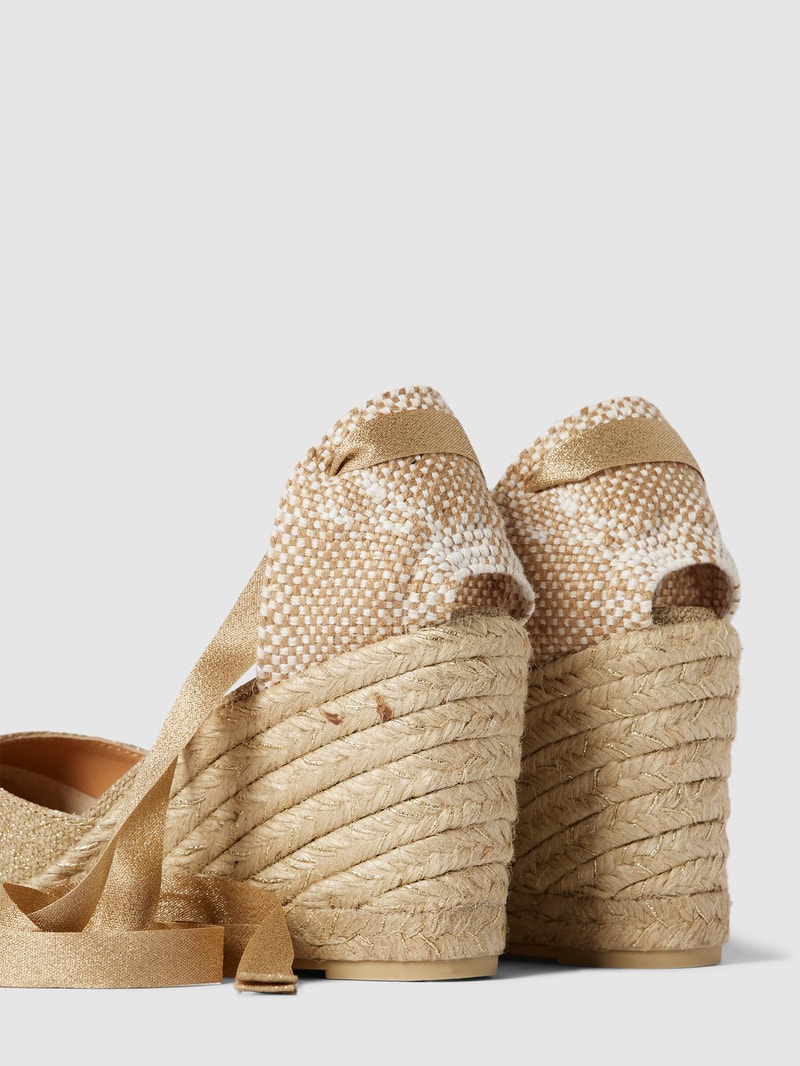 Wedges mit Effektgarn Modell 'CARINA' in gold