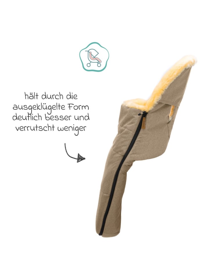 fillikid Lammwoll-Fußsack Makalu Wool für Buggy, Sport- in braun günstig kaufen onesize