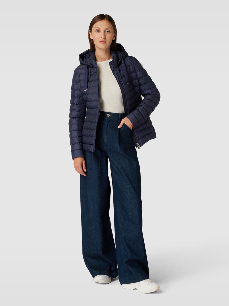 Steppjacke mit Zweiwege-Reißverschluss in marineblau